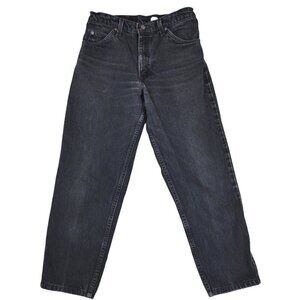 Levi’s 550 Orange Tab Vintage Jeans W28 L26 Black High Rise Taper 90s Nice Fade